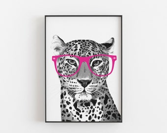 Leopard Print, Leopard Gift, Leopard art, Leopard poster, Leopard wall art, Leopard, funny Leopard, Leopards, black and white print