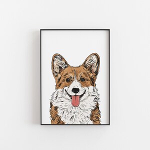 Corgi Print, Welsh Corgi No Name. No Glasses