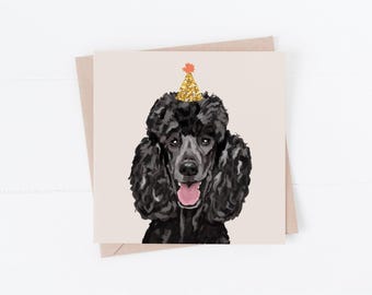 Poodle Card: Dog Lover Birthday Card