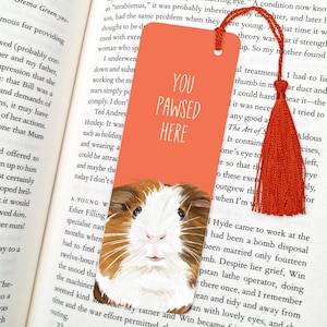 Guinea Pig Bookmark: 'You Pawsed Here' Gift