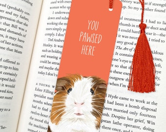 guinea pig bookmark, guinea pig, bookmark, guinea pig gift, fun bookmarks, bookmarks, guinea pig lover gift, book lover gift, gifts for mom