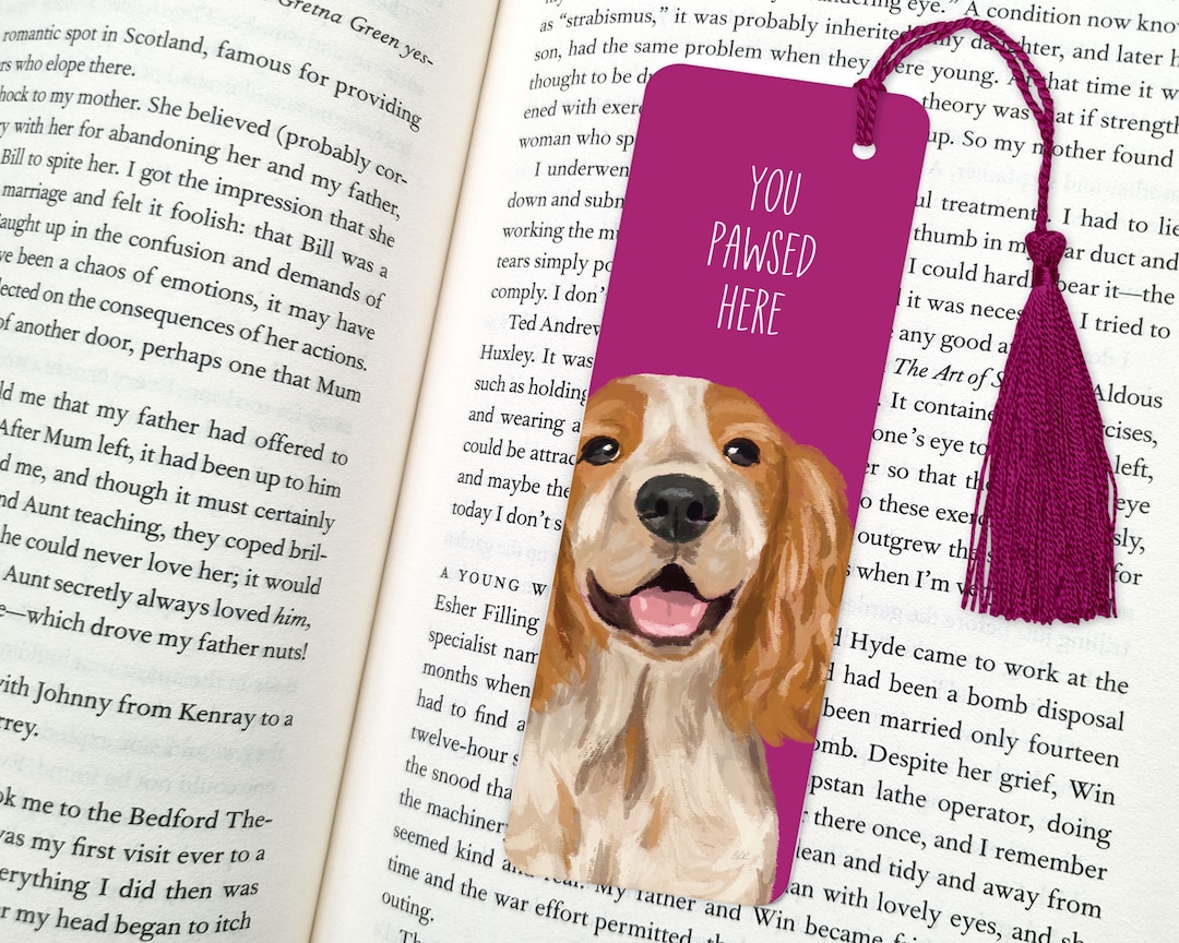 Cocker Spaniel Bookmark: Dog Lover Gift, Orange Roan - Etsy