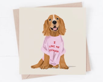 Cocker Spaniel Anniversary Card: Dog Valentine's Day Greeting