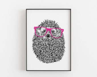 Hedgehog Art Print: Whimsical Animal Wall Art