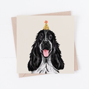Hund Geburtstagskarte, Cocker Spaniel Karte, Cocker Spaniel Geburtstagskarte, Cocker Spaniel, Hund Karten, Blue Roan Spaniel, Blue Roan Cocker Spaniel