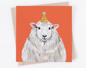 Fun Sheep Birthday Card: Quirky Celebration Design