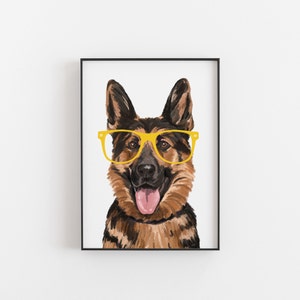 German Shepherd Print, German Shepherd gift, German Shepherd wall art, German Shepherd poster, German Shepherd dog print