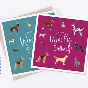 Cartes d'anniversaire de chien
