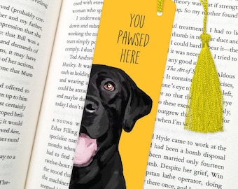 labrador bookmark, dog bookmark, bookmark, dog gift, labrador gift, fun bookmarks, bookmarks, black lab, lab gifts, book lover gift