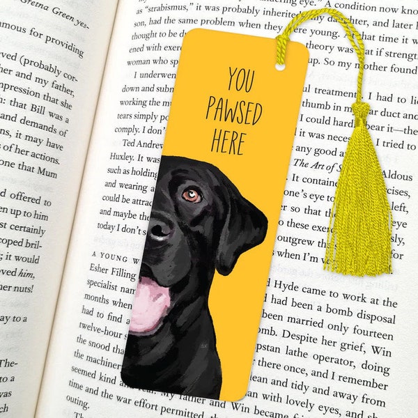 labrador bookmark, dog bookmark, bookmark, dog gift, labrador gift, fun bookmarks, bookmarks, black lab, lab gifts, book lover gift