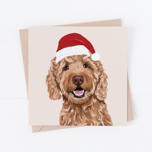 Weihnachtskarte Hund, goldendoodle Karte, goldendoodle Weihnachtskarte, goldendoodle, vom Hund, Hundekarten, xmas goldendoodle, goldendoodles