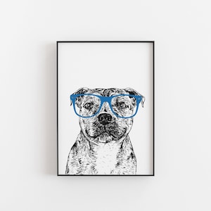 Staffy Print, Staffie Print, Staffordshire Bull Terrier