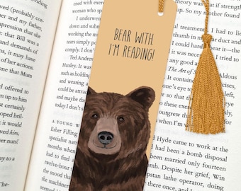 Grizzly Bear Bookmark: Book Lover Gift