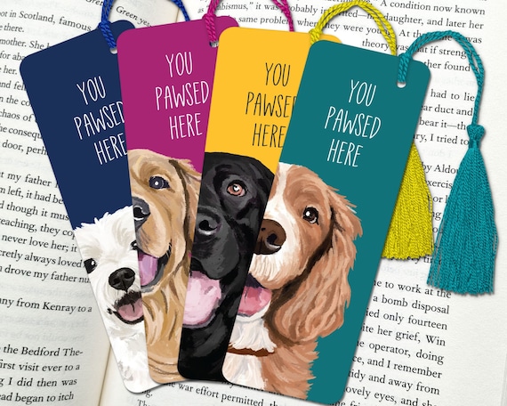dog bookmark, bookmark, dog gift, book lover gift, gift for dog lovers, gift for book lovers, cute dog bookmark, book accessories