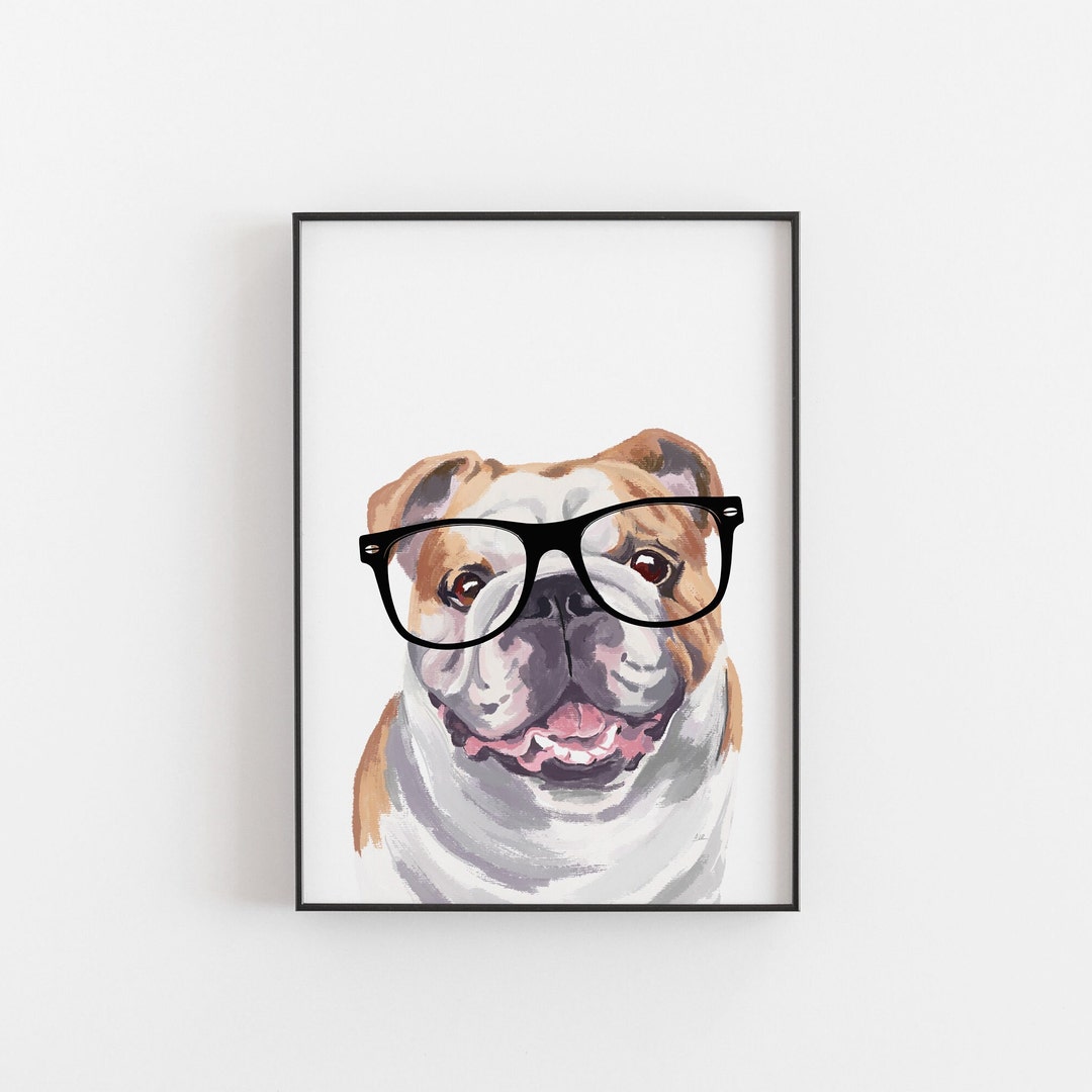 Bulldog Print, Personalised Bulldog, English Bulldog Art