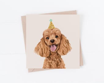 Miniature Poodle Card: Dog Lover Birthday Card
