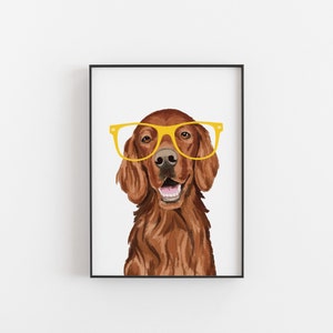 Irish Red Setter Print, Irish Setter Print, Irish Setter gift, Irish Setter wall art, Irish Setter poster, Irish Setter, Irish Red Setter