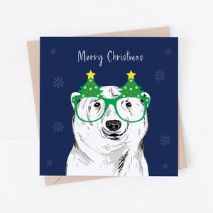 Polar bear card, polar bear christmas card, polar bear gift, polar bear, Christmas card, Xmas card, Christmas polar bear, xmas bear