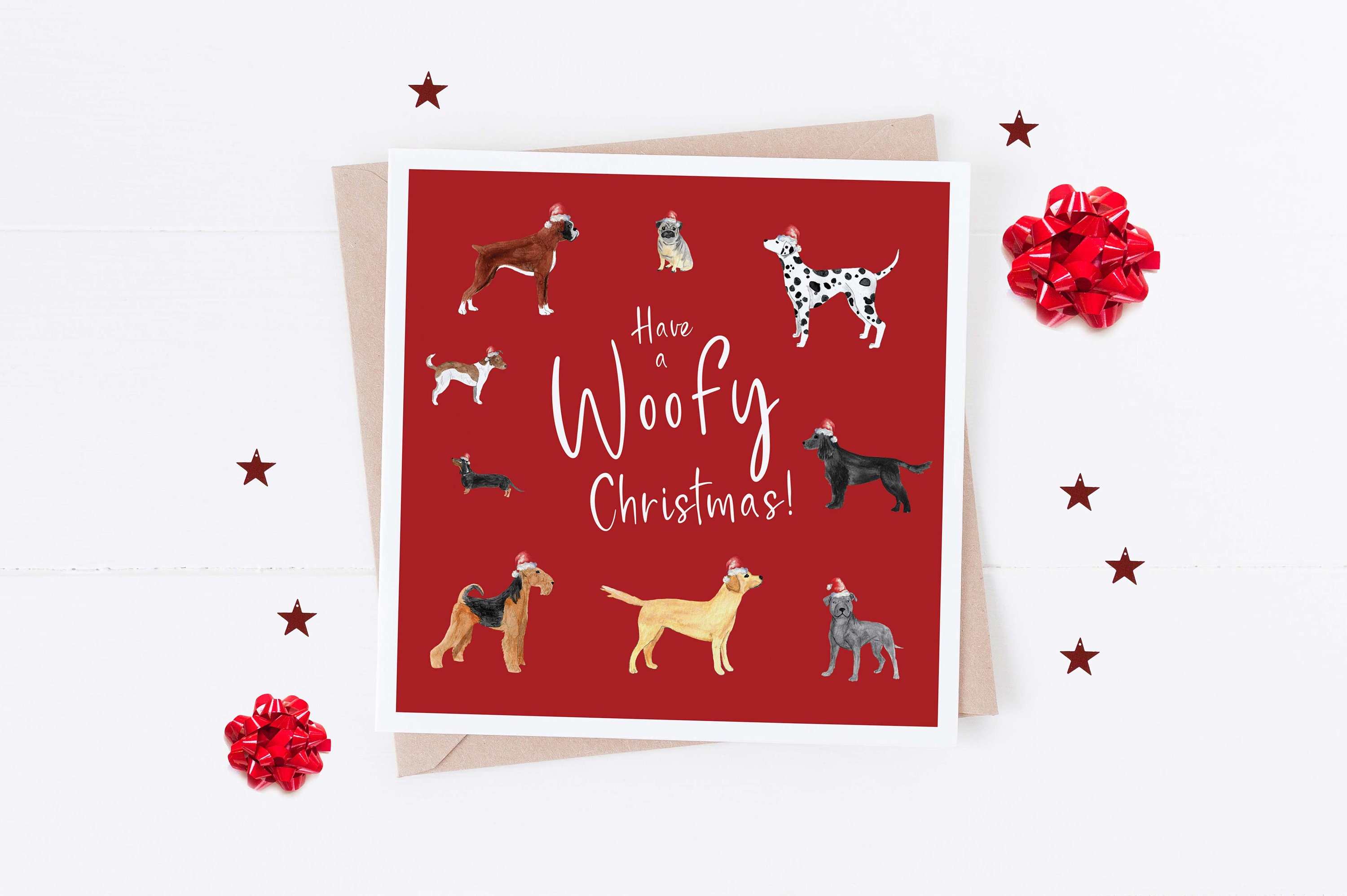 Dog Christmas Cards Christmas Cards Xmas Cards Dogs Cards Etsy UK
