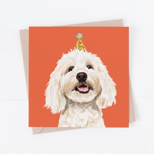 Carte d'anniversaire de chien, carte de cockapoo, carte d'anniversaire de cockapoo, cockapoo, du chien, cartes de chien, carte d'anniversaire de cockapoo, cadeau de cockapoo, cadeau de chien