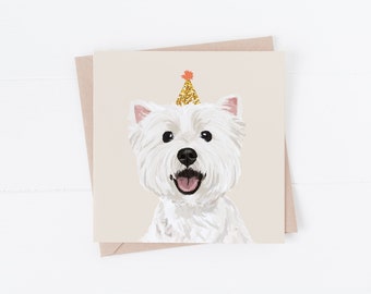 Westie Birthday Card: Dog Lover Gift, From the Dog