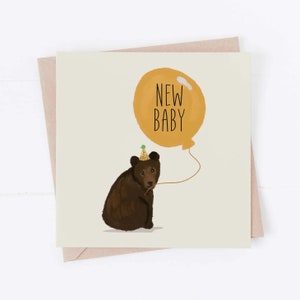 Neues Baby, Babykarte, neue Babykarte, Babybär, Glückwünsche, neue Ankunft, neue Babys