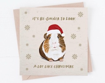 Guinea Pig Christmas Card: Xmas Card
