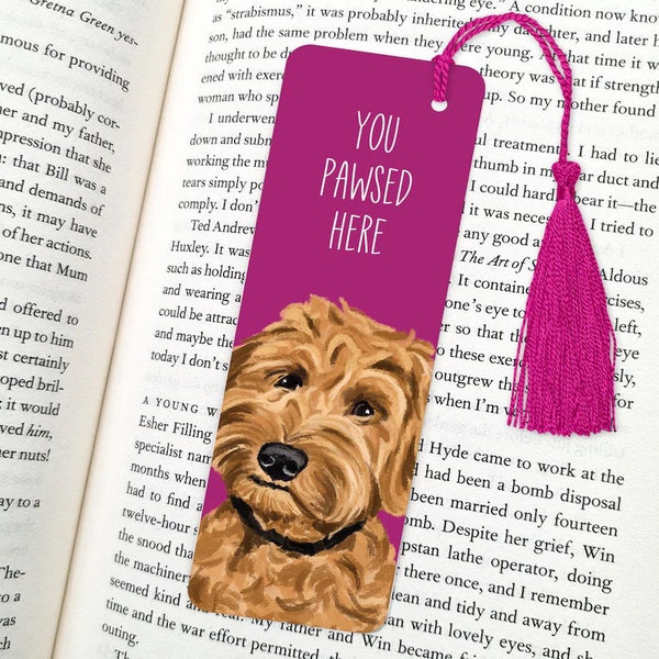 cockapoo bookmark, dog bookmark, bookmark, dog gift, fun bookmarks, bookmarks, cockapoo gift, cockapoo