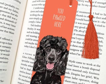 Poodle Bookmark: hand-painted, dog gifts