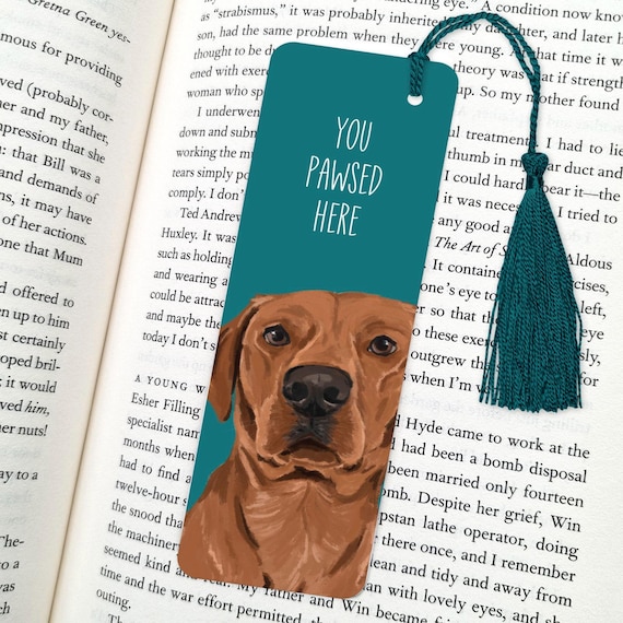 Fox Red Labrador Bookmark: Dog Lover Gift, Lab gifts