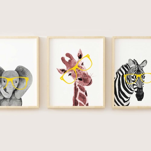 Safari Nursery Prints Nursery Prints Safari Prints Set of 3 Etsy