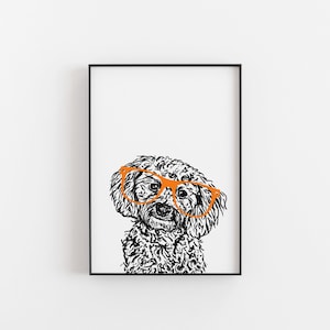 Cavapoochon Dog Print, Cavapoochon print, Cavapoo print, Cavapoochon art, Cavapoochon poster, Cavapoochon gift, Cavapoochon, Cavapoo