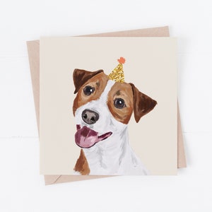 Hund Geburtstagskarte, Jack Russel Karte, Jack Russel Geburtstagskarte, Jack Russel, vom Hund, Hundekarten, Jack Russel Geschenk, Jack Russel