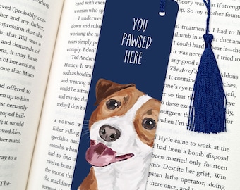 jack russell bookmark, dog bookmark, bookmark, dog gift, fun bookmarks, bookmarks, jack russell gift, jack russell terrier, jack russell art