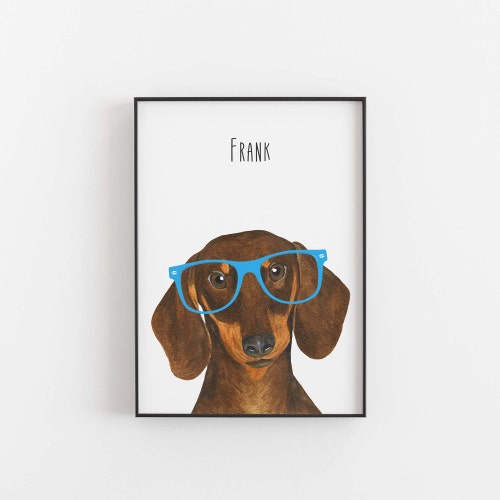 Dachshund Art Set of 3 Watercolor Prints Home Decor Wall Art Etsy