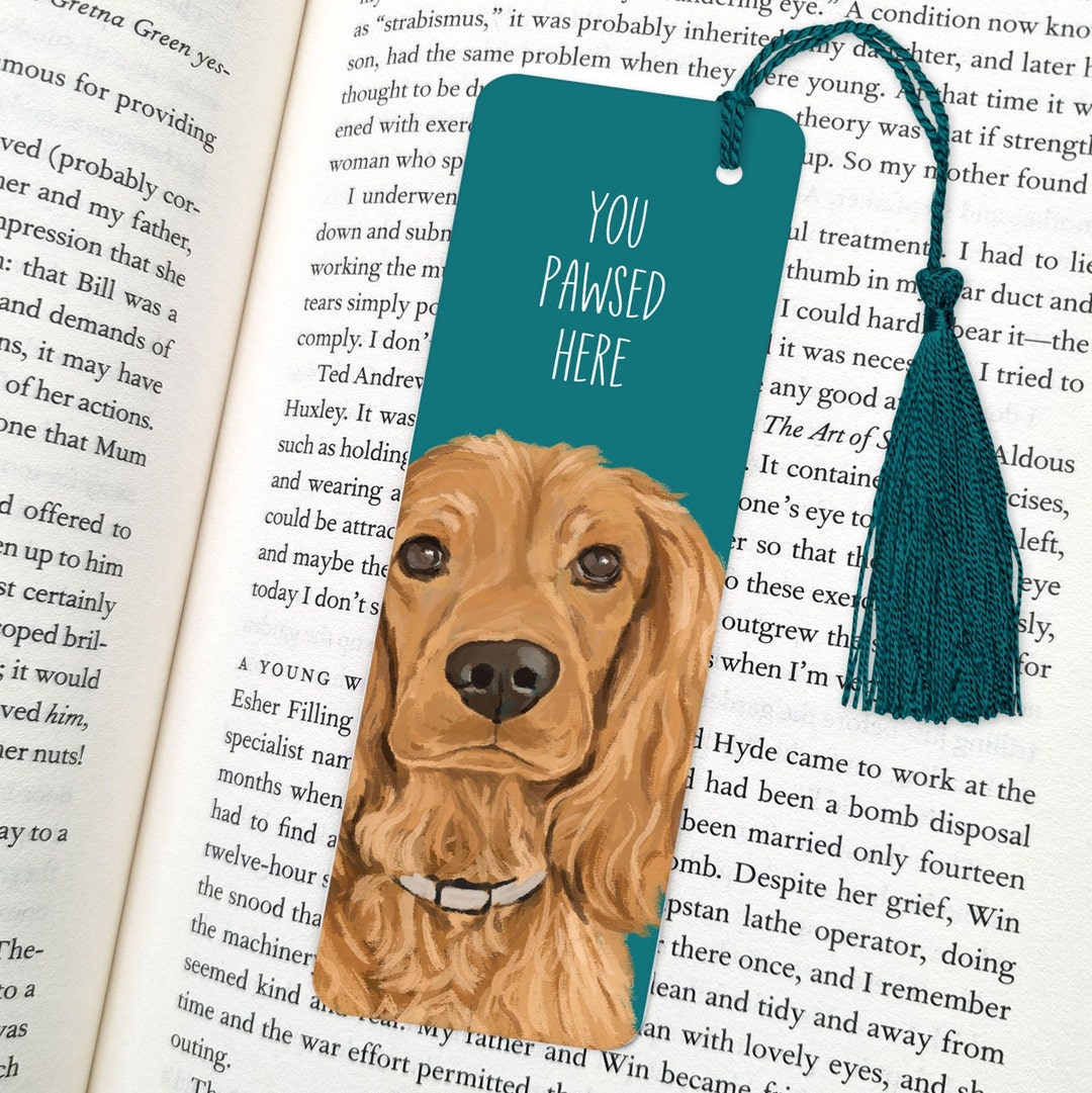 Cocker Spaniel Bookmark: Dog Lover Gift, Ginger Spaniel - Etsy