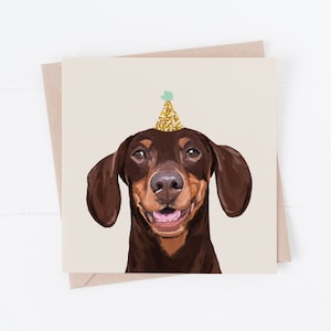 Dackel Karte, Dachshund Karte, vom Hund, Dackel Geschenk, Dackel Geburtstagskarte, Dackel Geschenk, Dackel Geschenk