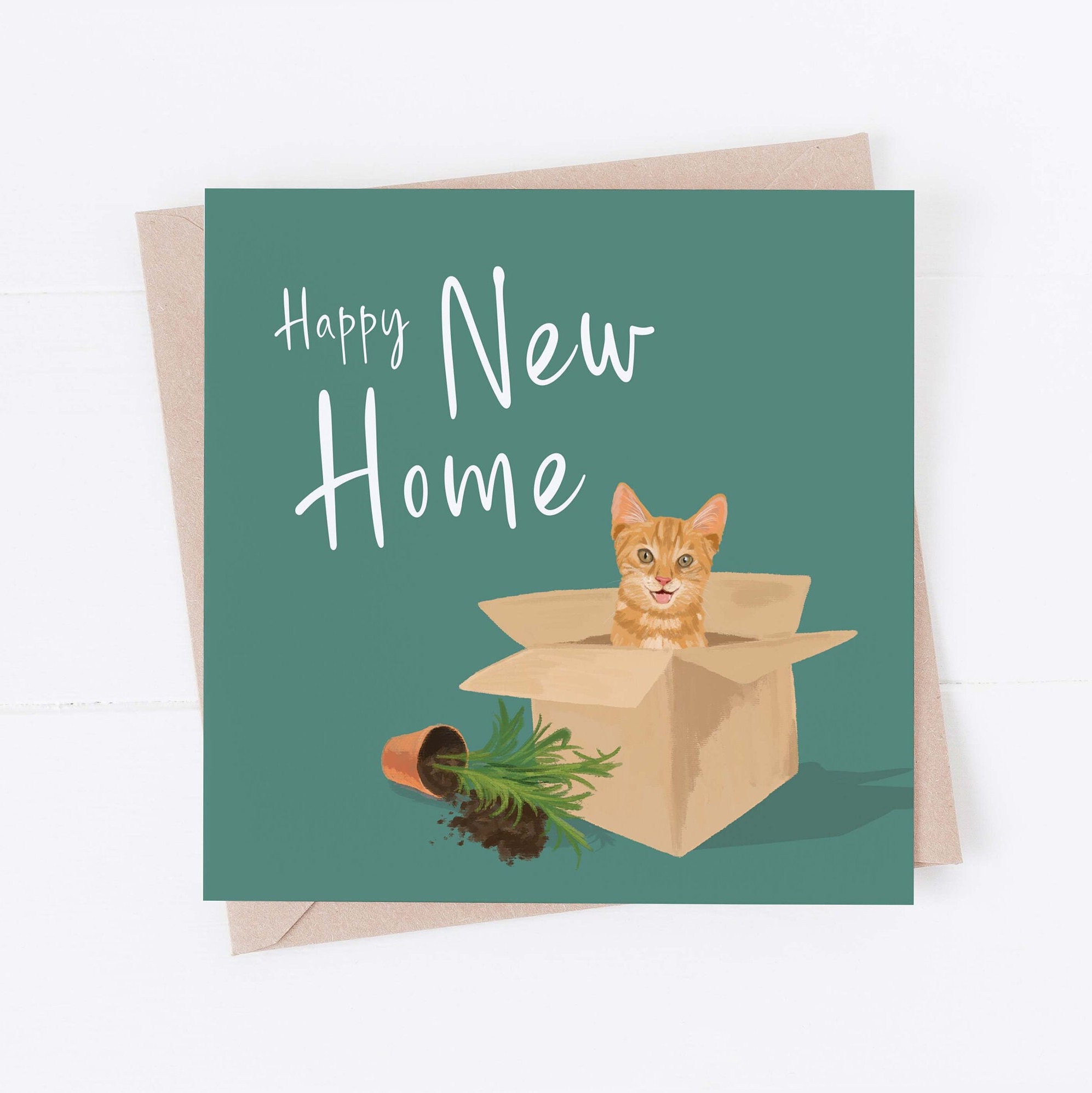 Funny Cat New Home Card, Housewarming Card - Etsy