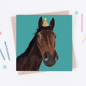 Pferd Geburtstagskarte, Freundeskarte, Karte Pferd, Geburtstagskarte, Spaß Geburtstagspferd, Geburtstagskarten, Pferd, Pferdeliebhaber, vom Pferd