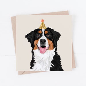 Berner Sennenhund Karte, Berner Sennenhund Geburtstagskarte, Berner Sennenhund, vom Hund, Hunde Karte, Berner Sennenhund Geschenk,