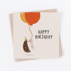 Carte d'anniversaire amusante, carte d'ami, carte de hérisson, carte d'anniversaire, hérisson d'anniversaire amusant, cartes d'anniversaire, hérisson, hérisson de fête