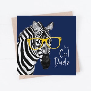 Geburtstagskarte,Zebra Karte,Zebra Geburtstagskarte,Junge Geburtstagskarte,Geburtstagskarten,Zebra,coole Karten,Brille Karte,Brille,Zebra Geschenk