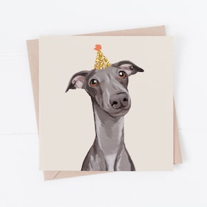 Hunde Geburtstagskarte, Windhund Karte, Windhund Geburtstagskarte, Windhund, vom Hund, Hundekarten, Windhundgeschenk, Geschenke für Hundeliebhaber, Jagdhund
