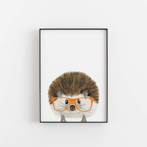 Hedgehog Woodland Print