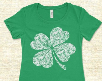 Chemise trèfle de la Saint-Patrick pour femme, chemise verte porte-bonheur, t-shirt Irish Pride, haut de la Saint-Patrick, T-shirt Luck of the Irish