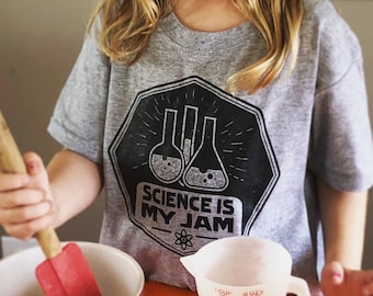 Chemise scientifique, cadeau scientifique pour enfant, chemise scientifique pour fille, cadeau de Noël pour professeur de sciences, Science Is My Jam, chemises de professeur
