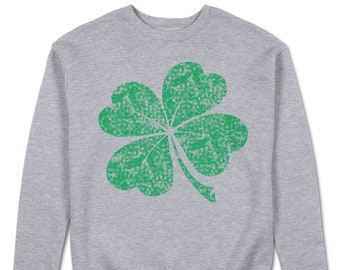 Chemise trèfle pour homme et femme, sweat-shirt de la Saint-Patrick, cadeaux trèfle à quatre feuilles pour femme, chemise sweat-shirt de la Saint-Patrick