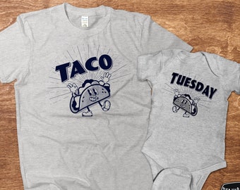 First Fathers Day Gift, Taco Shirt, Dad and Baby Matching Shirts, Taco Tuesday, Father Son Mathing Shirts, Father Daughter