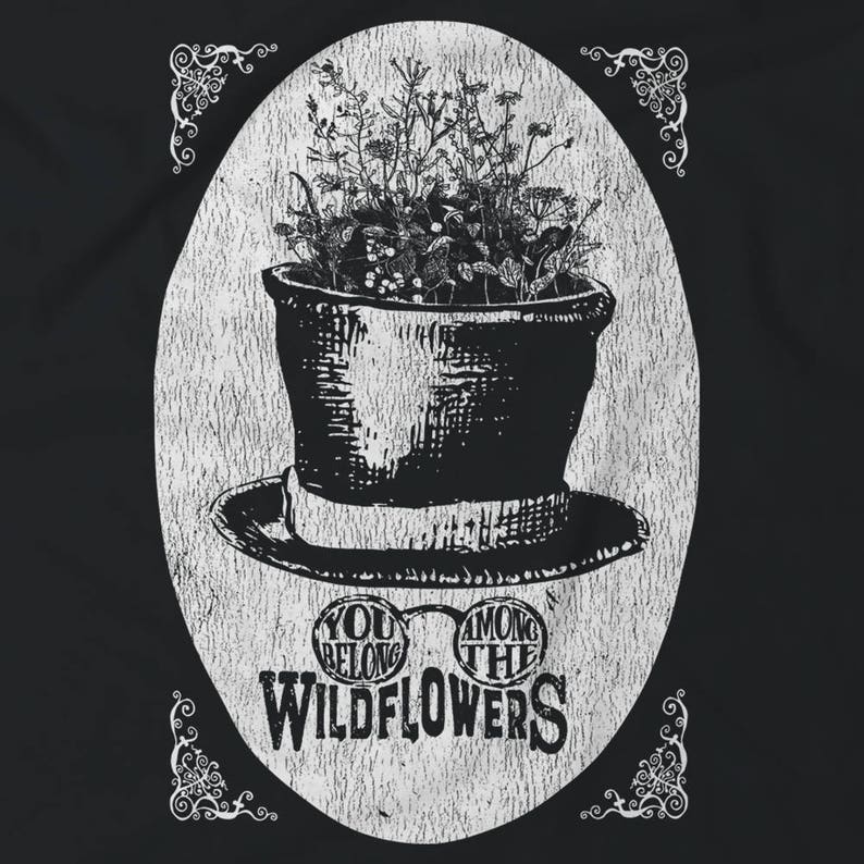 You belong among the wildflowers, Raglan T-shirt for Women Men, 3/4 sleeve, Wildflowers Shirt image 4