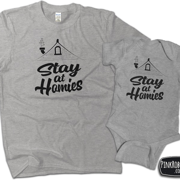 Stay at Homies, Matching Family t-shirts, Stay at home Dad, Stay at home Mom, Funny Gift for new Dad Mom, Quarantine Shirts, New baby gifts